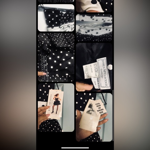 Gunne Sax vintage Prom dress high low polka dot Deadstock New With Tags Unique. - Picture 2 of 4